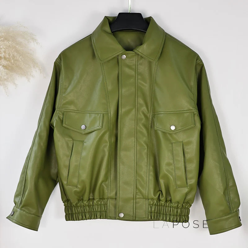 Evie Oversize Leather Jacket