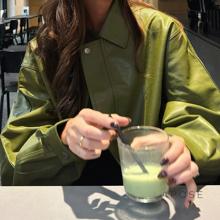 Evie Oversize Leather Jacket