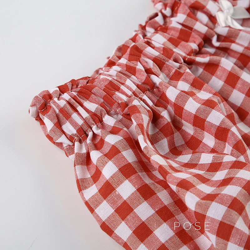 Fatoumata Bow Plaid Shorts