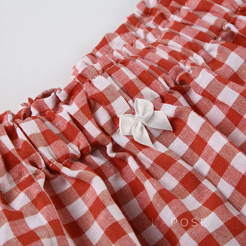 Fatoumata Bow Plaid Shorts