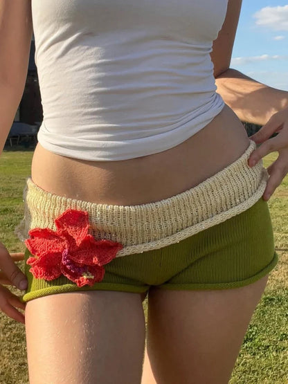 Florence Knitted Floral Shorts