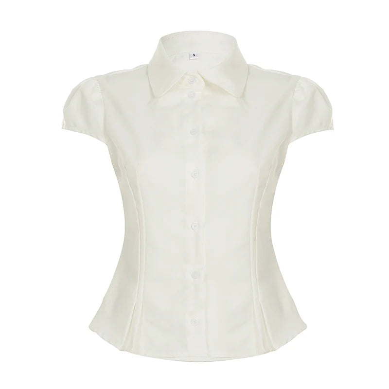 Greenlee Puff Sleeve V-Neck Top