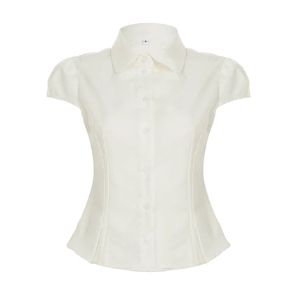 Greenlee Puff Sleeve V-Neck Top