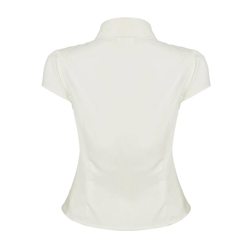 Greenlee Puff Sleeve V-Neck Top