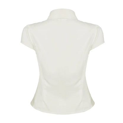 Greenlee Puff Sleeve V-Neck Top