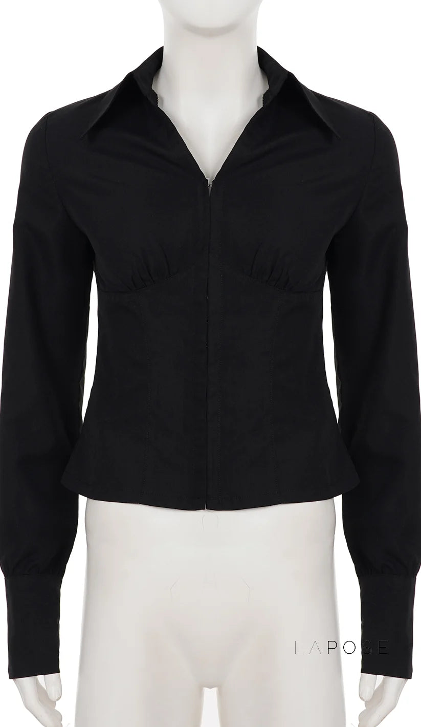 Halina Classic Button-Up Shirt