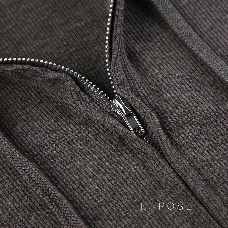 Isabel Knitted Zip Hoodie