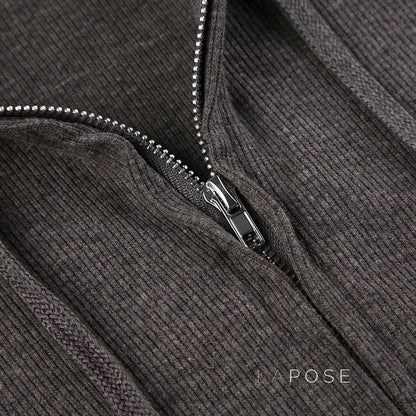 Isabel Knitted Zip Hoodie