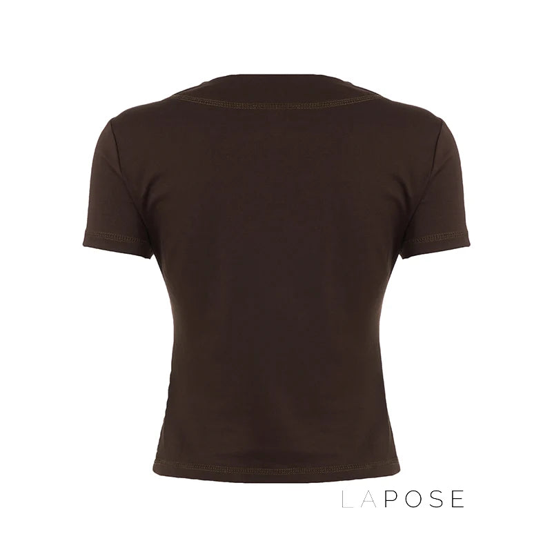 Ishika Fitted V-Neck Crop Top