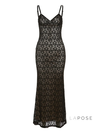 Iyonna Lace Trim Maxi Dress