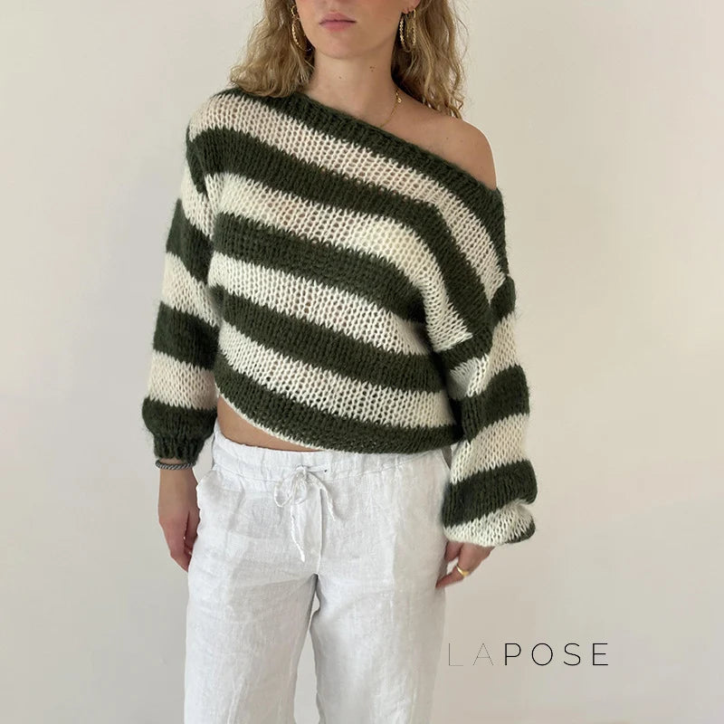 Johannah Striped Knit Sweater