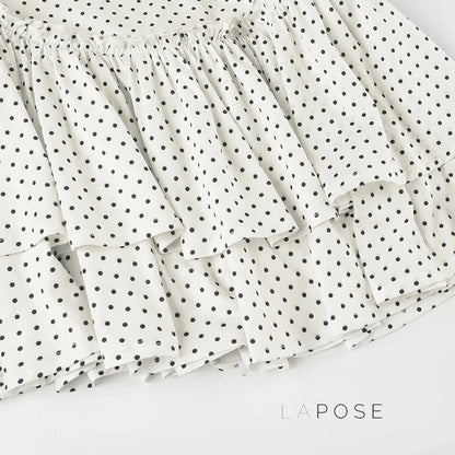 Jumana Polka Dot Smocked Mini Dress