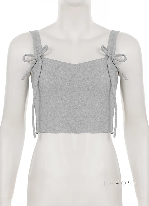 Kaeleigh Waffle Bows Shorts Set
