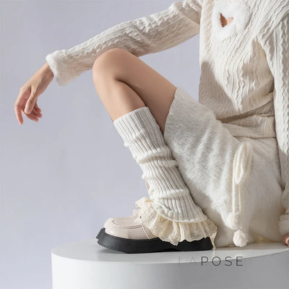 Kathleen Lace Knit Leg Warmer