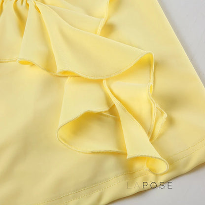 Katlyn Ruffled Halter Skirt Set