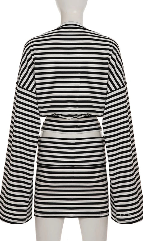 Kayden Striped Skirt Set