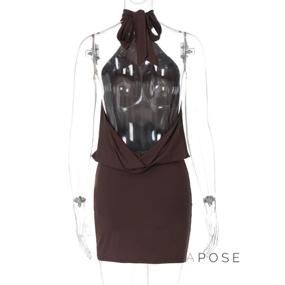 Keya Backless Halter Dress