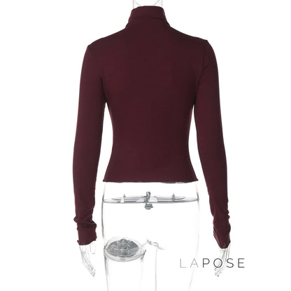 Kylee Slim Fit Turtleneck Top