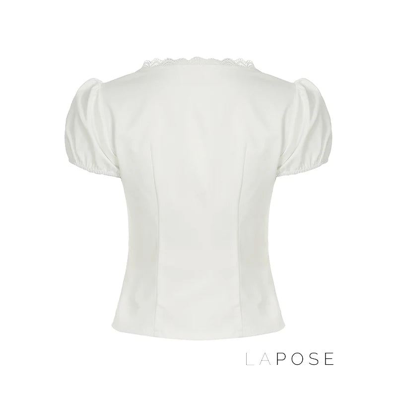 Lillith Lace Puff Sleeve Top