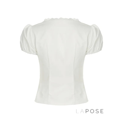 Lillith Lace Puff Sleeve Top