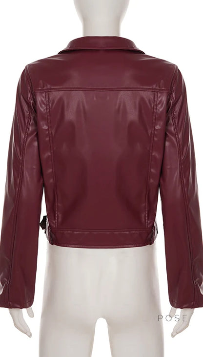 Lilyann Faux Leather Moto Jacket
