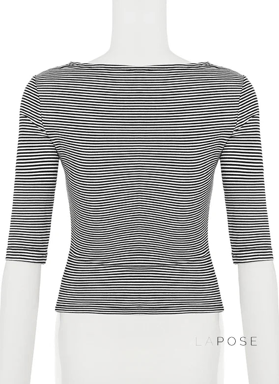 Macie Contrast Stripe Knit Top