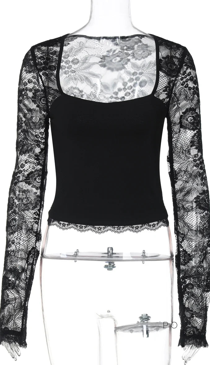 Madelyne Lace Long Sleeve Top