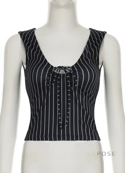 Maybelline Striped Lace-Up Camisole