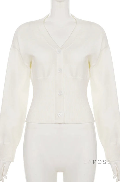 Micah Cropped Button-Up Cardigan