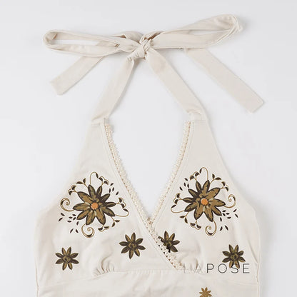 Minsa Floral Lace Halter Top