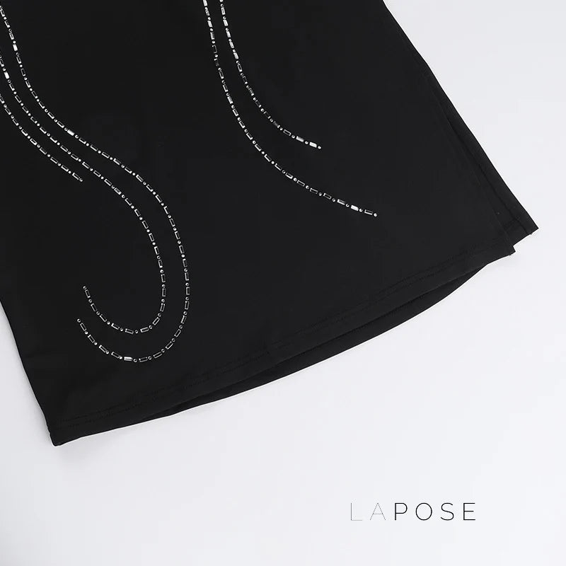 Miracle Rhinestone Slit Dress