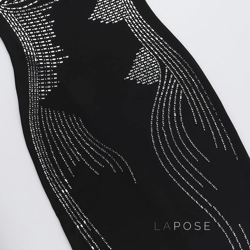 Miracle Rhinestone Slit Dress