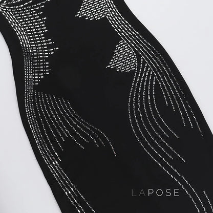 Miracle Rhinestone Slit Dress