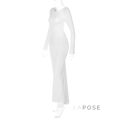 Mireille Backless Ruched Long Dress