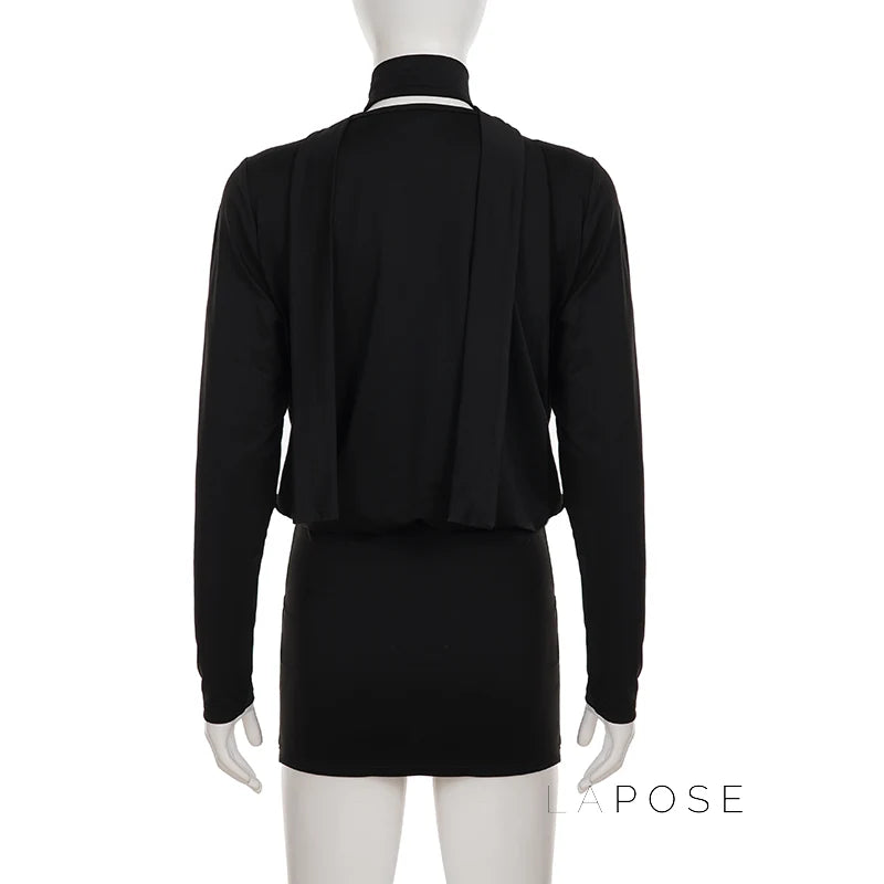 Monica Collared Bodycon Mini Dress