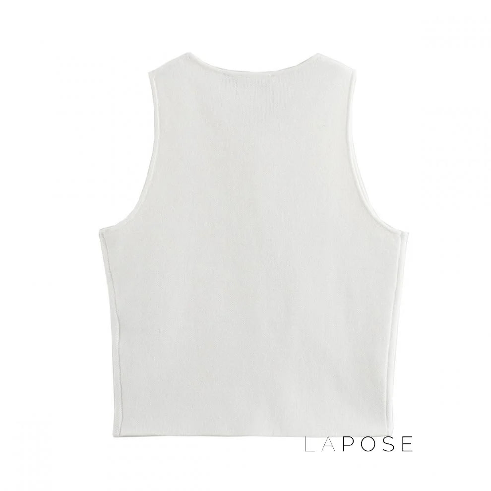 Novalee Cropped Knit Vest