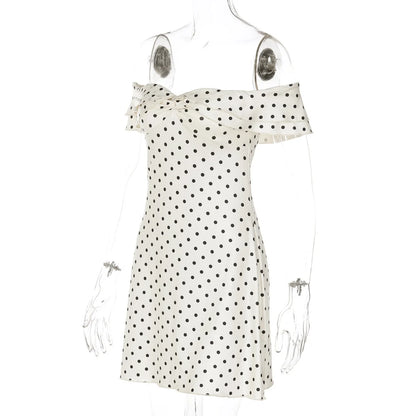 Polka Dot Off-Shoulder Mini Dress