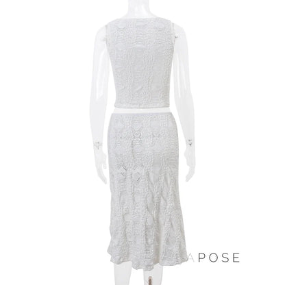 Quetzaly Crochet Skirt Set