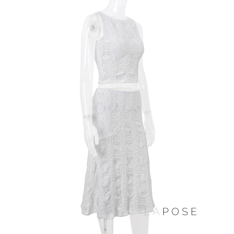 Quetzaly Crochet Skirt Set