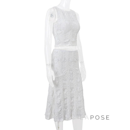 Quetzaly Crochet Skirt Set