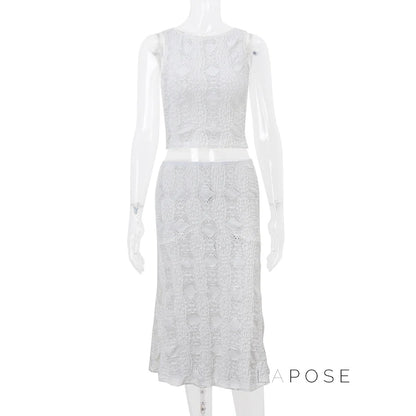 Quetzaly Crochet Skirt Set