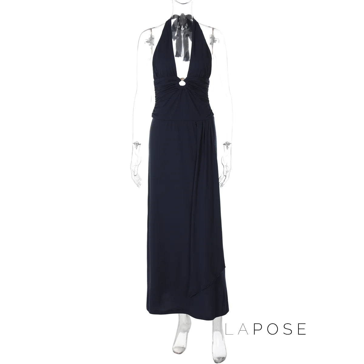 Raelee Halter Ruched Maxi Dress