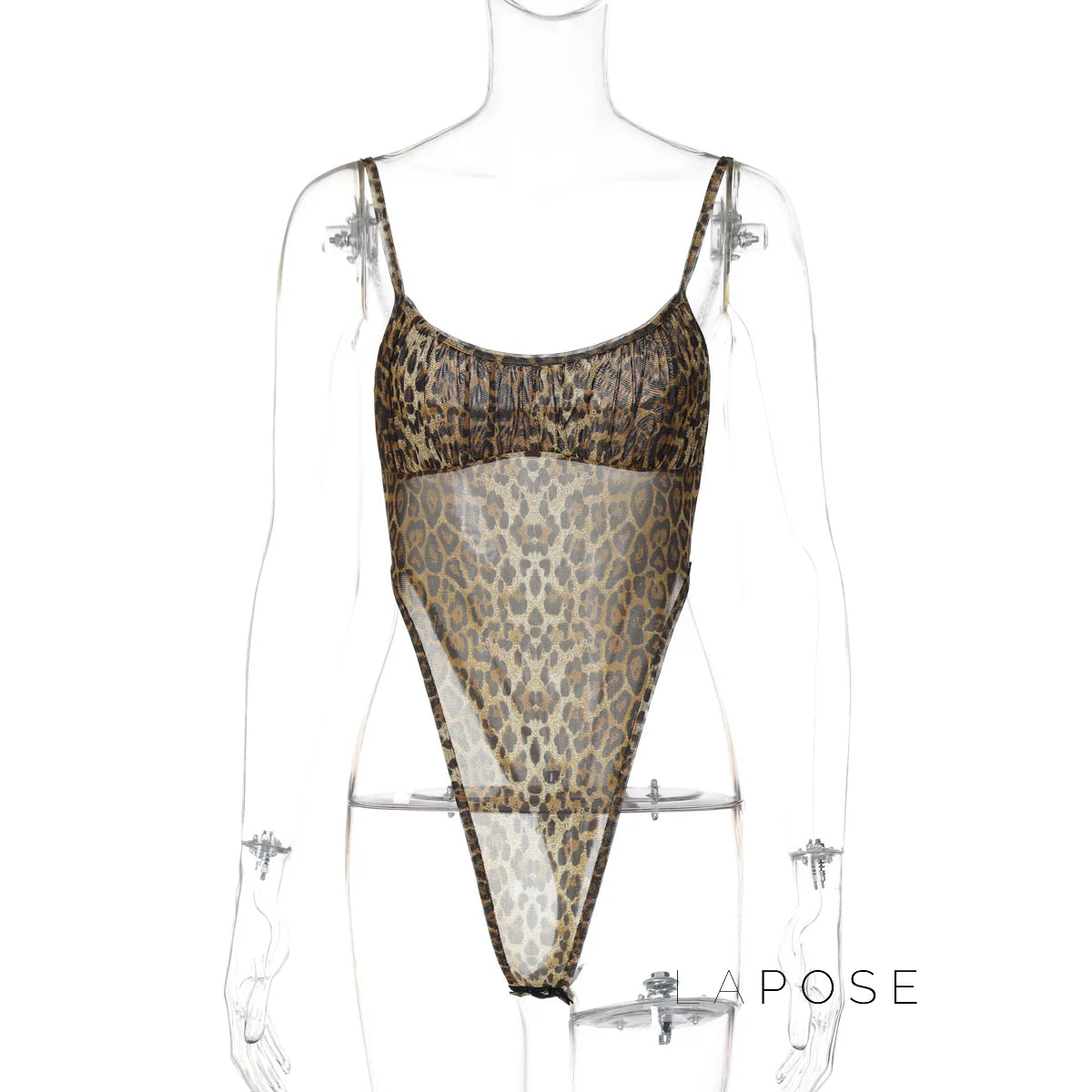 Raina Leopard Mesh Flared Set