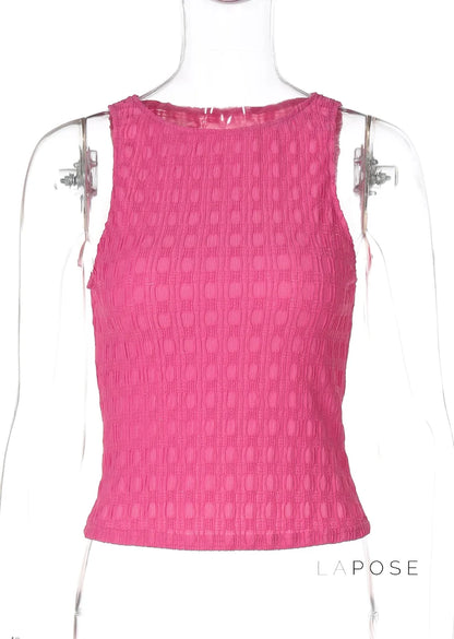Samaria Textured Knit Crop Top