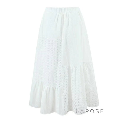 Saray Embroidered Cutout Skirt Set
