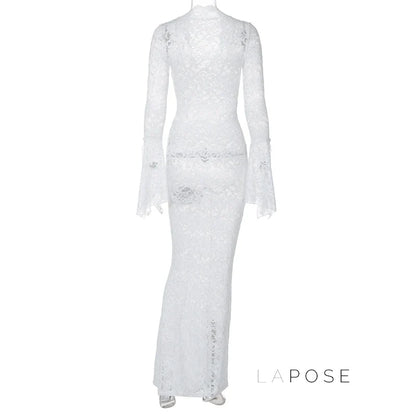 Sariyah Sheer Lace Maxi Dress