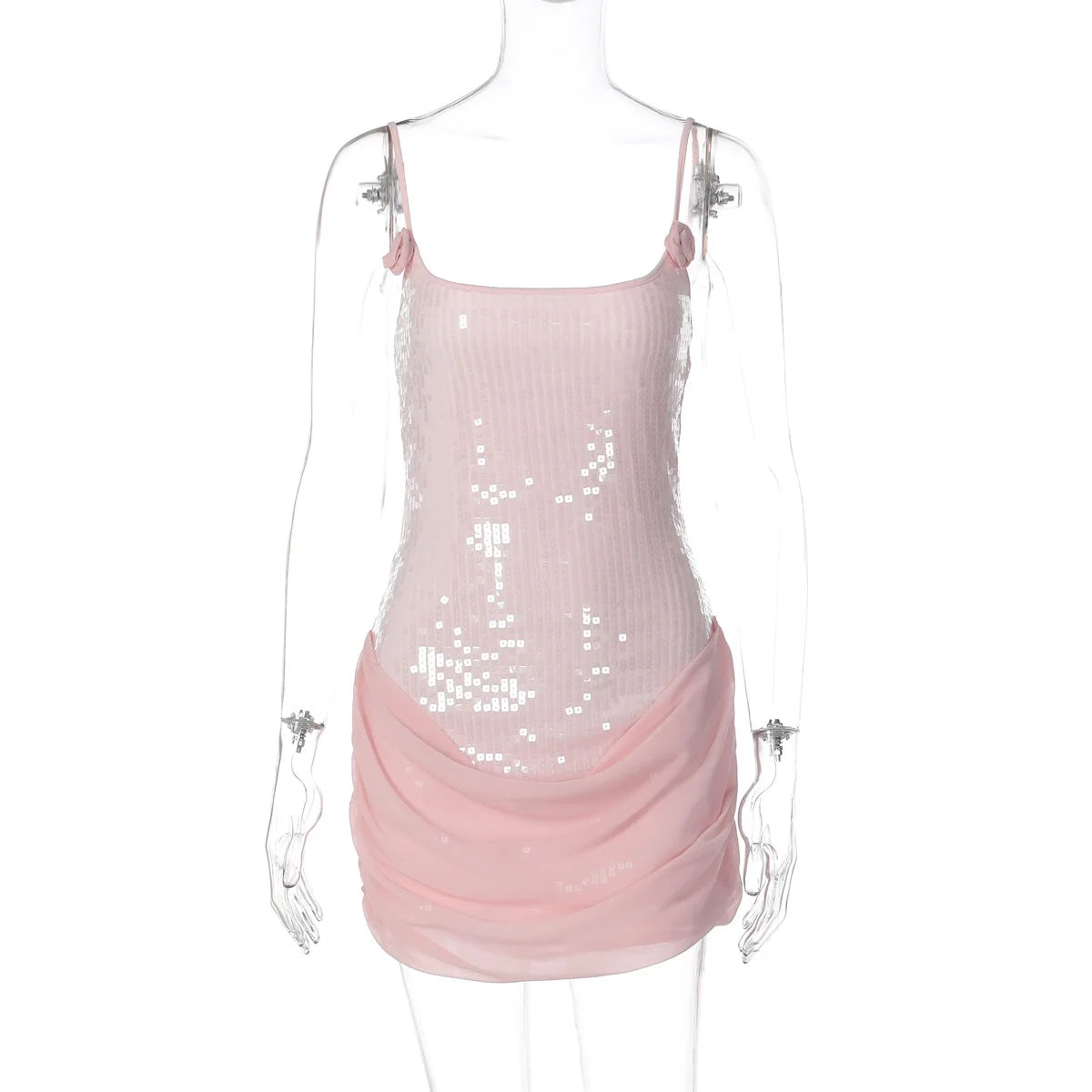 Sequin Floral Bodycon Mini Dress
