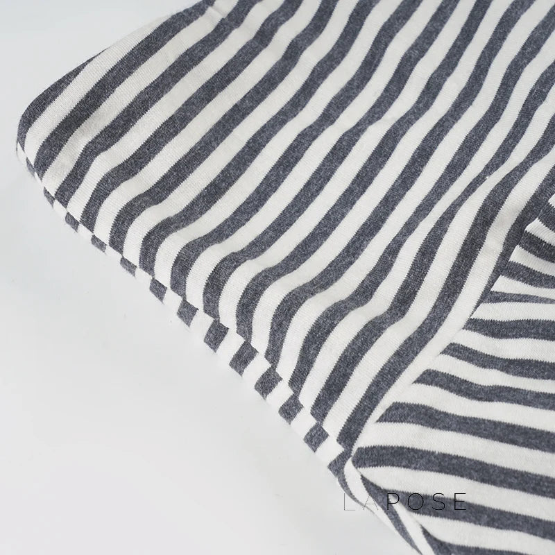 Shelby Knit Striped Pleated Skirt
