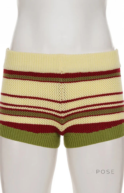 Silvia Striped Knit Shorts