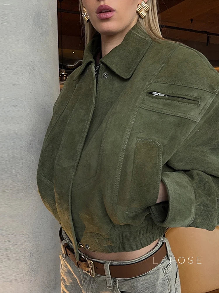 Star Lapel Crop Jacket